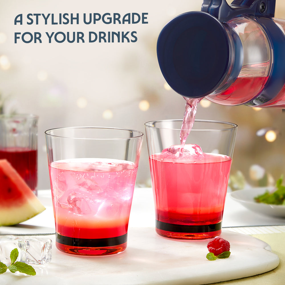 Orra Glass Tumbler Set, Red
