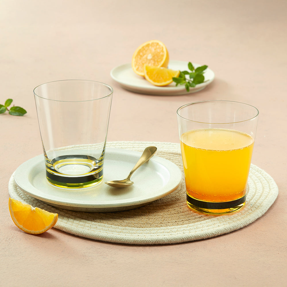 Orra Glass Tumbler Set, Yellow