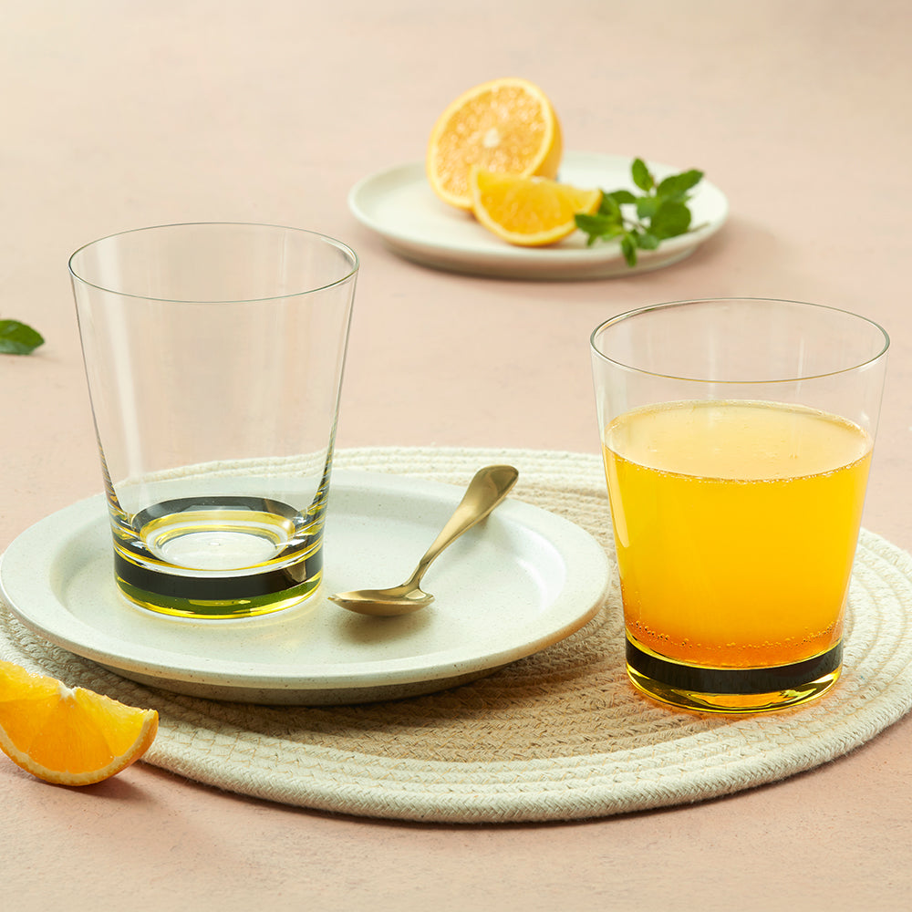 Orra Glass Tumbler Set, Yellow