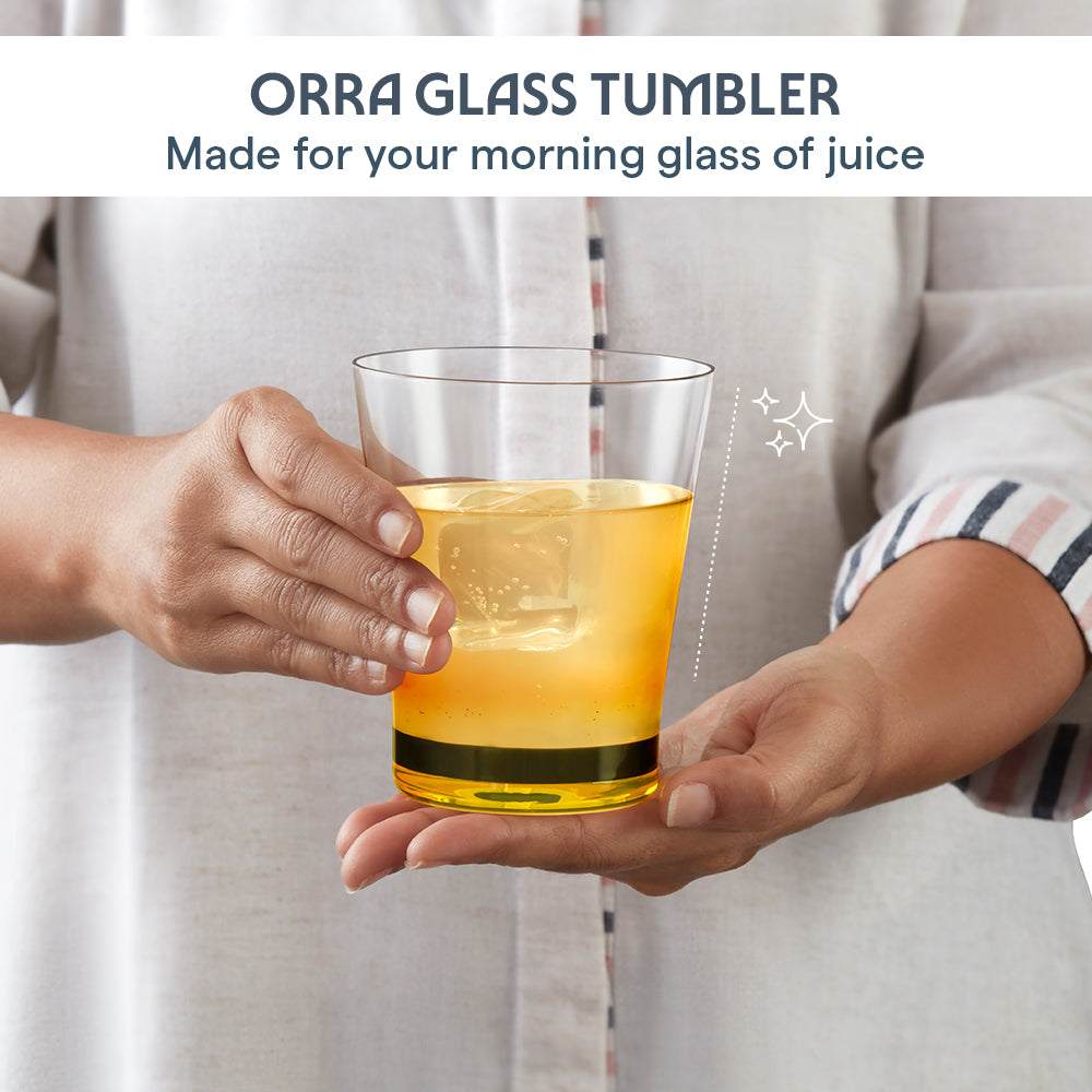 Orra Glass Tumbler Set, Yellow