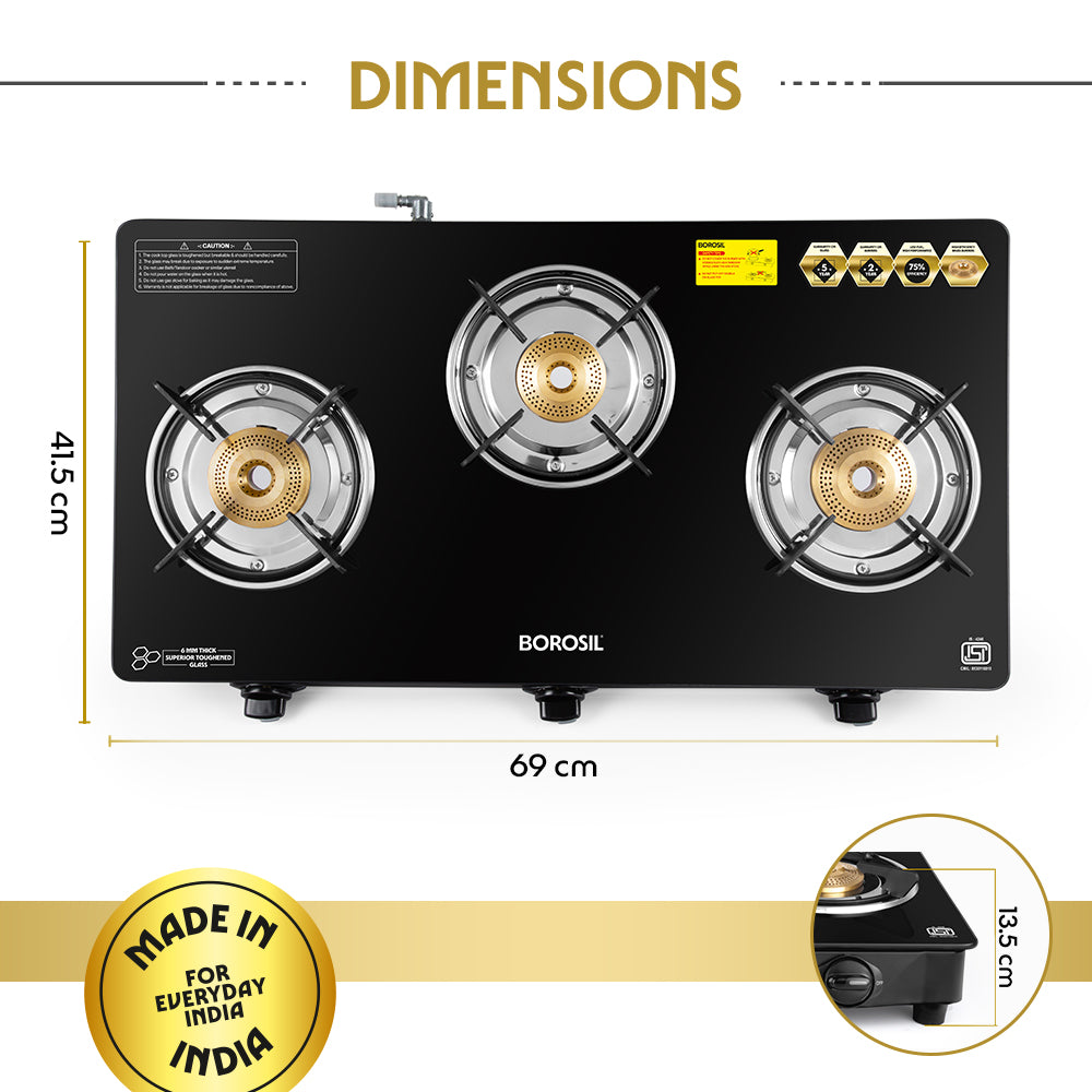 Energia Glasstop Gas stove