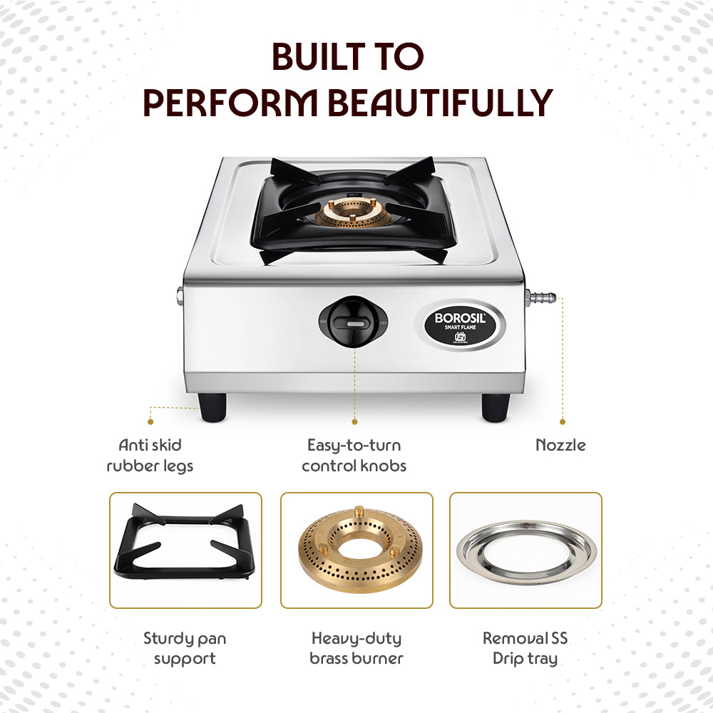 Smart Flame Stainless Steel Single Burner Gas Stove