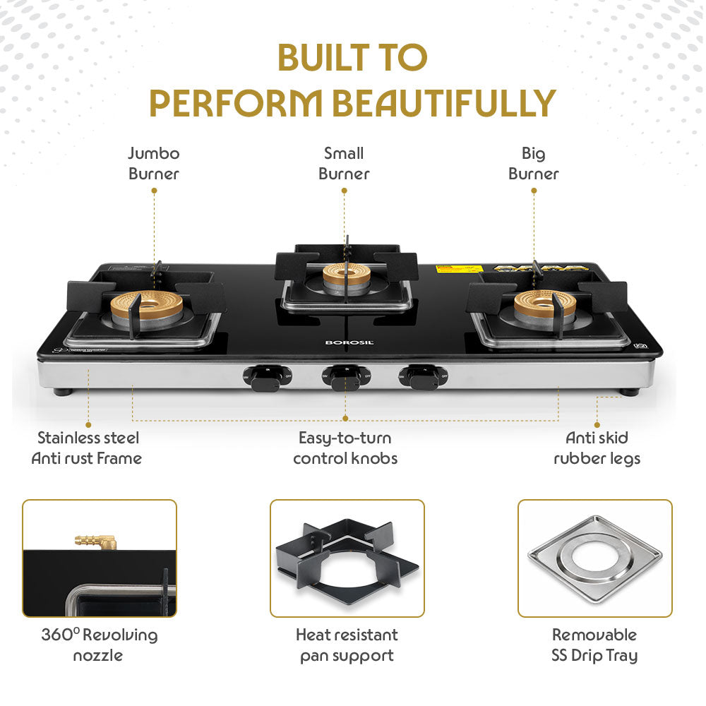 Flame Star Pro Glass-top Gas Stove