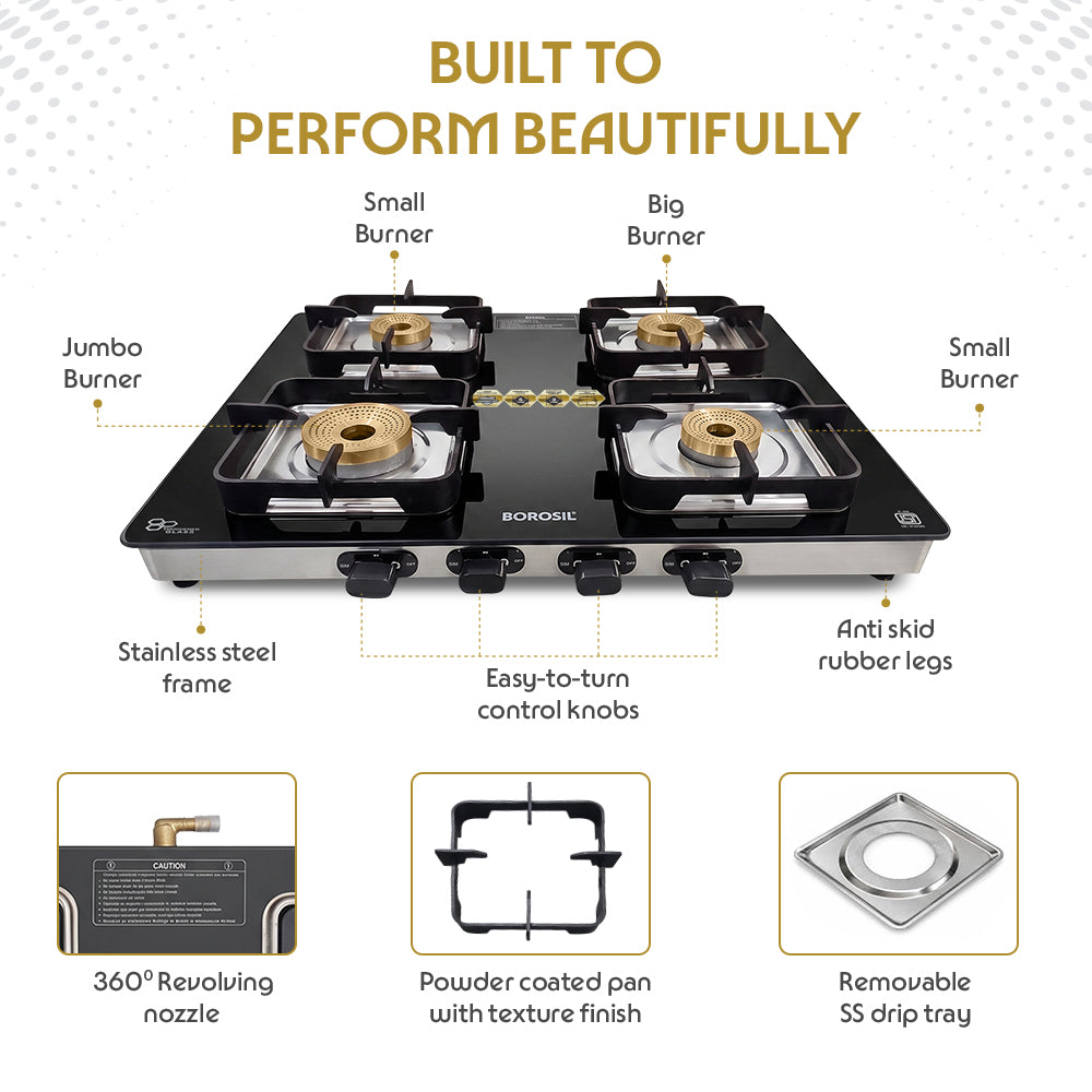 Flame Star Pro Glass-top Gas Stove