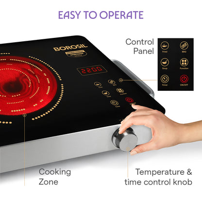 Smart Kook Infrared-PC01 Induction Cooker, CompatibleWith all Metal Cookware