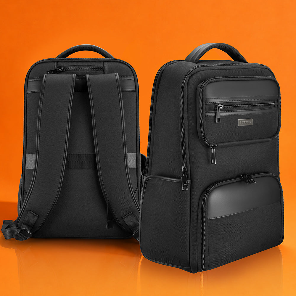 MaxPack Professional Backpack with Universal Glass Lunch Box, Black