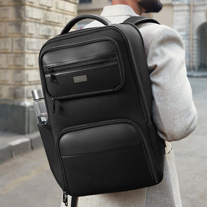 MaxPack Professional Backpack with Universal Glass Lunch Box, Black