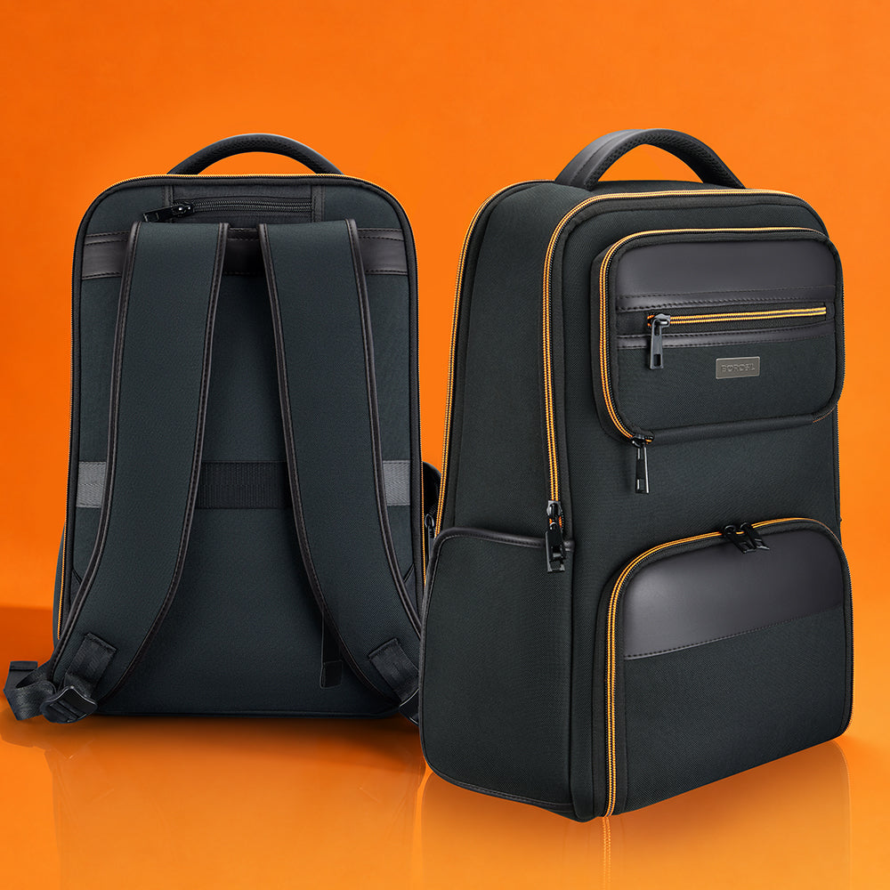 MaxPack Professional Backpack with Universal Glass Lunch Box, Orange