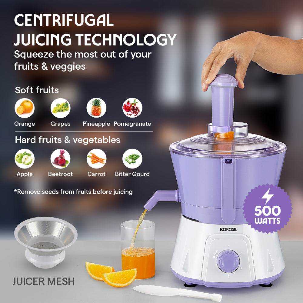 Primus III Juicer Mixer Grinder, 500 W, 2 Jars + Juicer Mesh