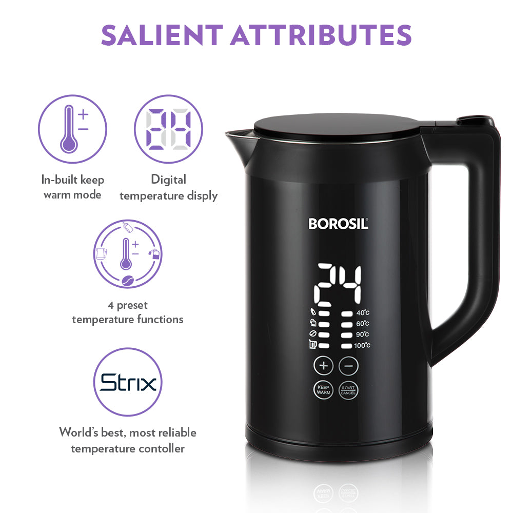 Borosil Digital Electric Kettle, 1.5 L