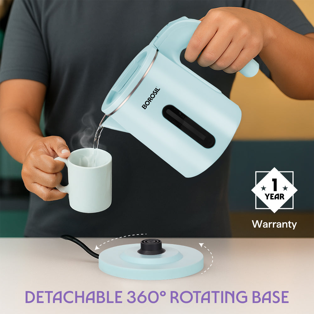 Eva 800 W Cooltouch SS Electric Kettle, 800 ml