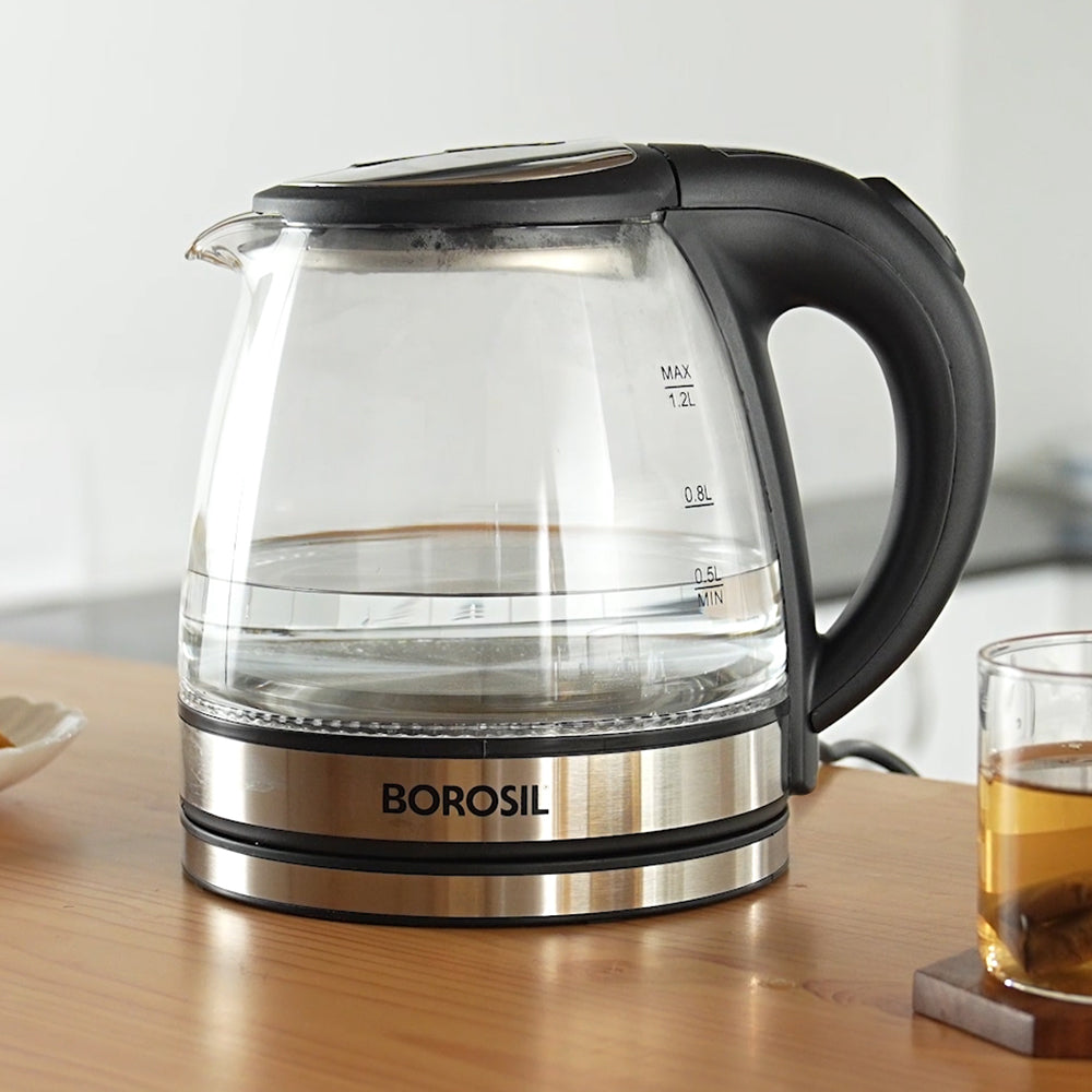 Crystal 1.2L Electric Glass Kettle, 1350 W