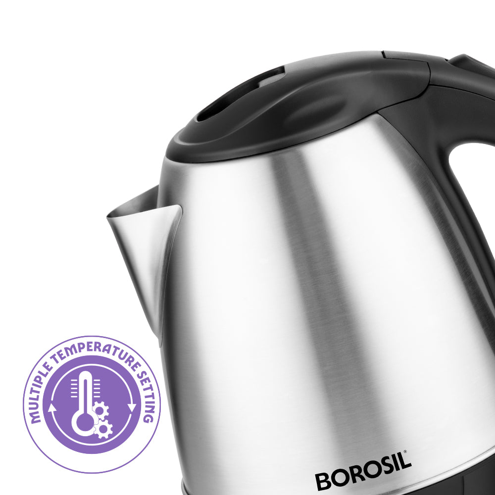Borosil Bioluxe 1.5L Variable SS Electric Kettle