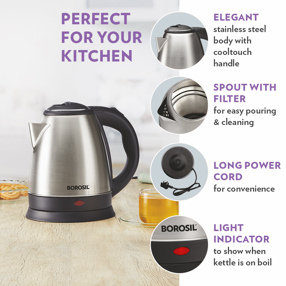 Borosil Rio 1.5L Kettle Electric Kettle, B30