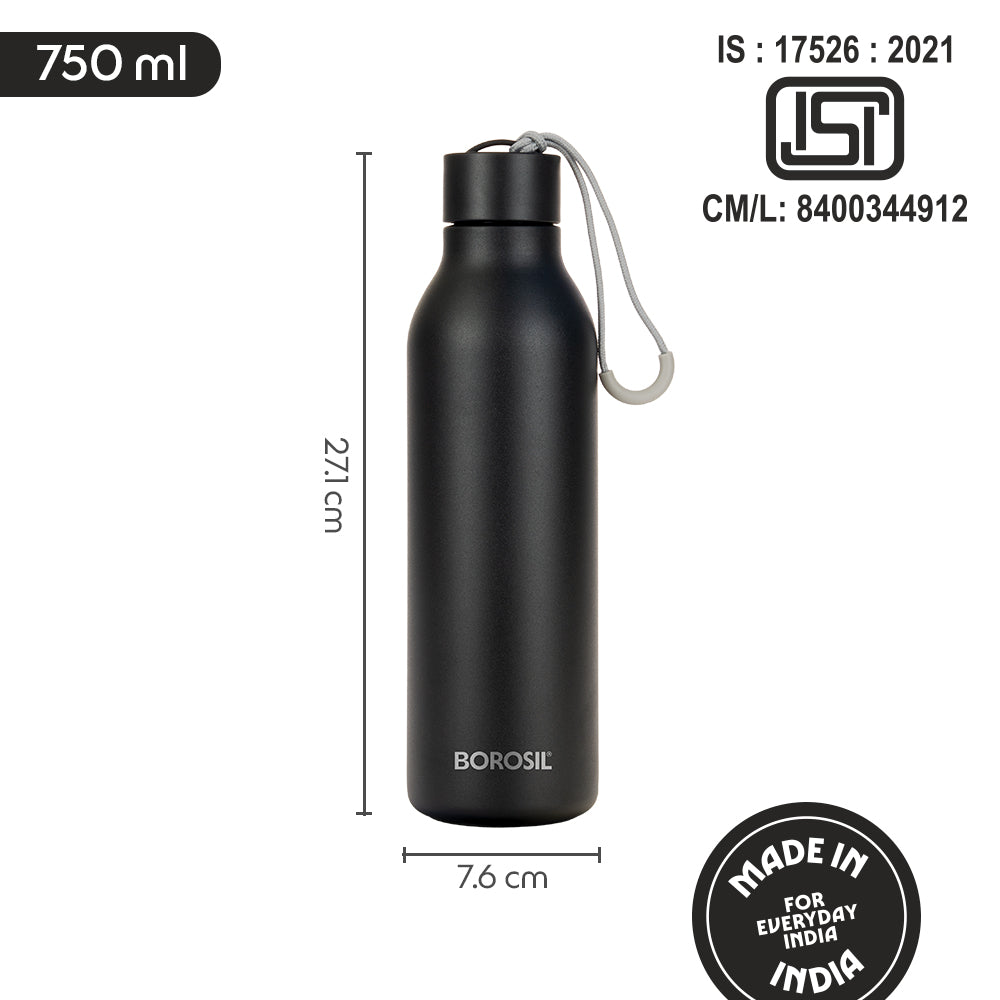 Loop Vacuum Insulated Bottle, Black