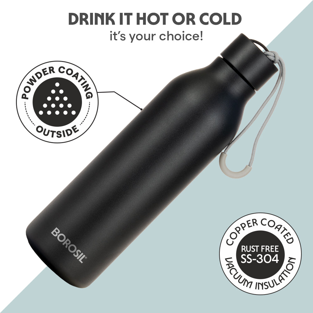 Loop Vacuum Insulated Bottle, Black