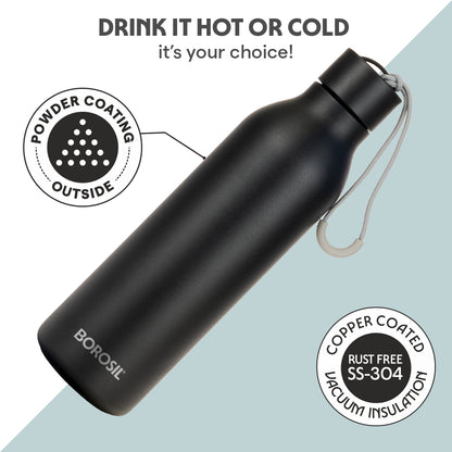Loop Vacuum Insulated Bottle, Black