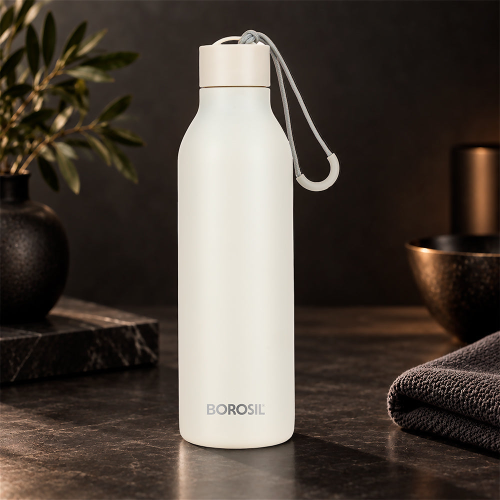 Loop Vacuum Insulated Bottle, White
