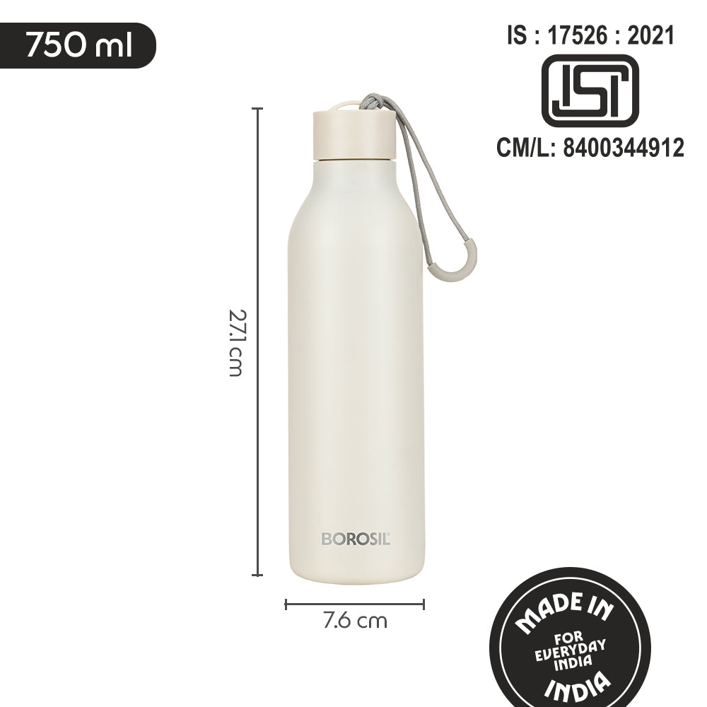 Loop Vacuum Insulated Bottle, White