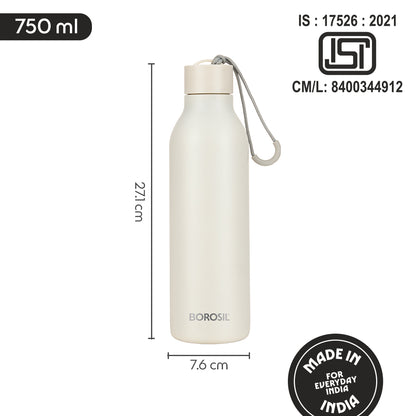 Loop Vacuum Insulated Bottle, White