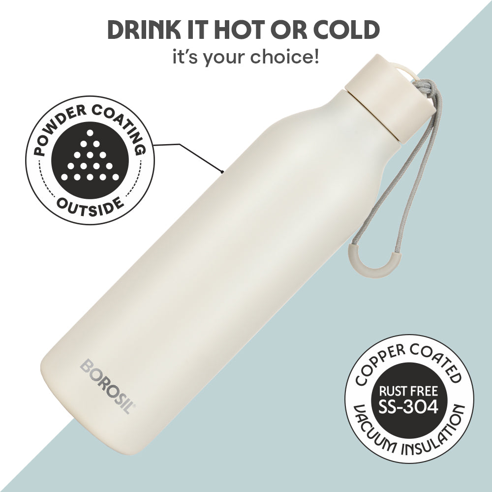 Loop Vacuum Insulated Bottle, White