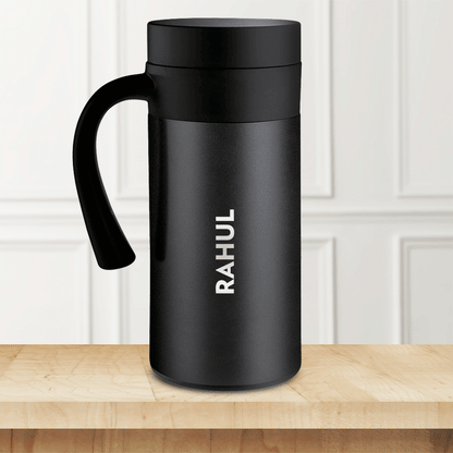 Personalised CafeTime Insulated Mug, Black