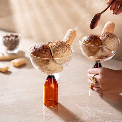 Kairo Ice Cream Bowls, Coral - Set of 2