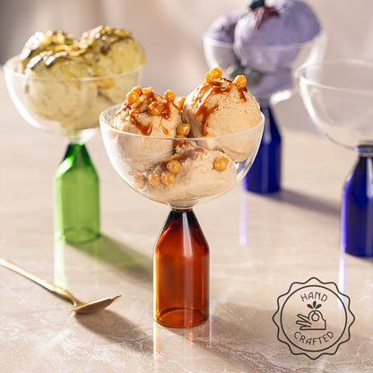 Kairo Ice Cream Bowls, Coral - Set of 2