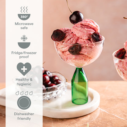 Kairo Ice Cream Bowls, Fern - Set of 2