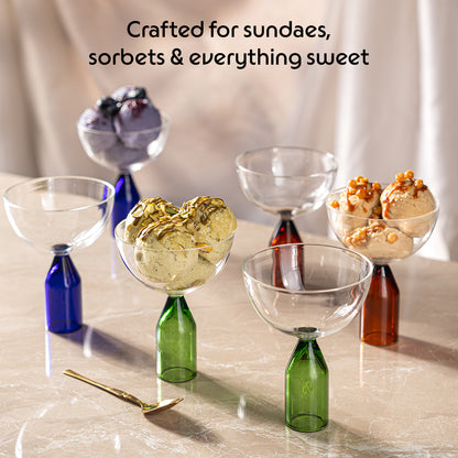 Kairo Ice Cream Bowls, Frost - Set of 2