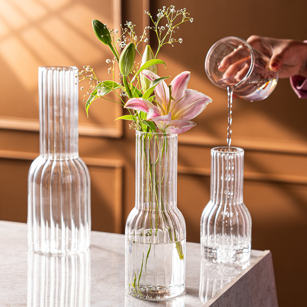 Trinity Fluted Vases - Set of 3