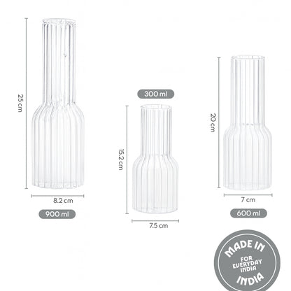 Trinity Fluted Vases - Set of 3