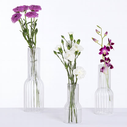 Trinity Fluted Vases - Set of 3