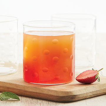 Borosil Polka Cut Glass, Set of 6