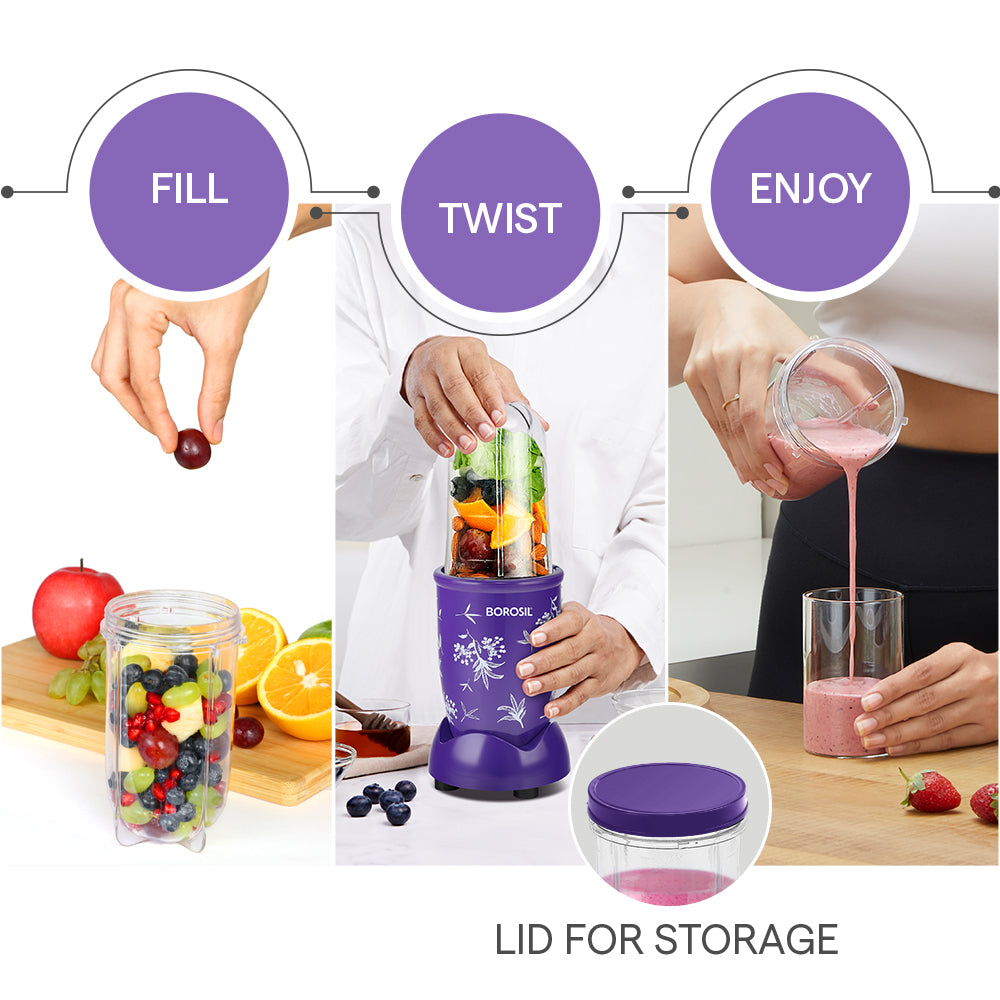 Borosil Nutrifresh PB42 Nutrifresh 400W, Purple