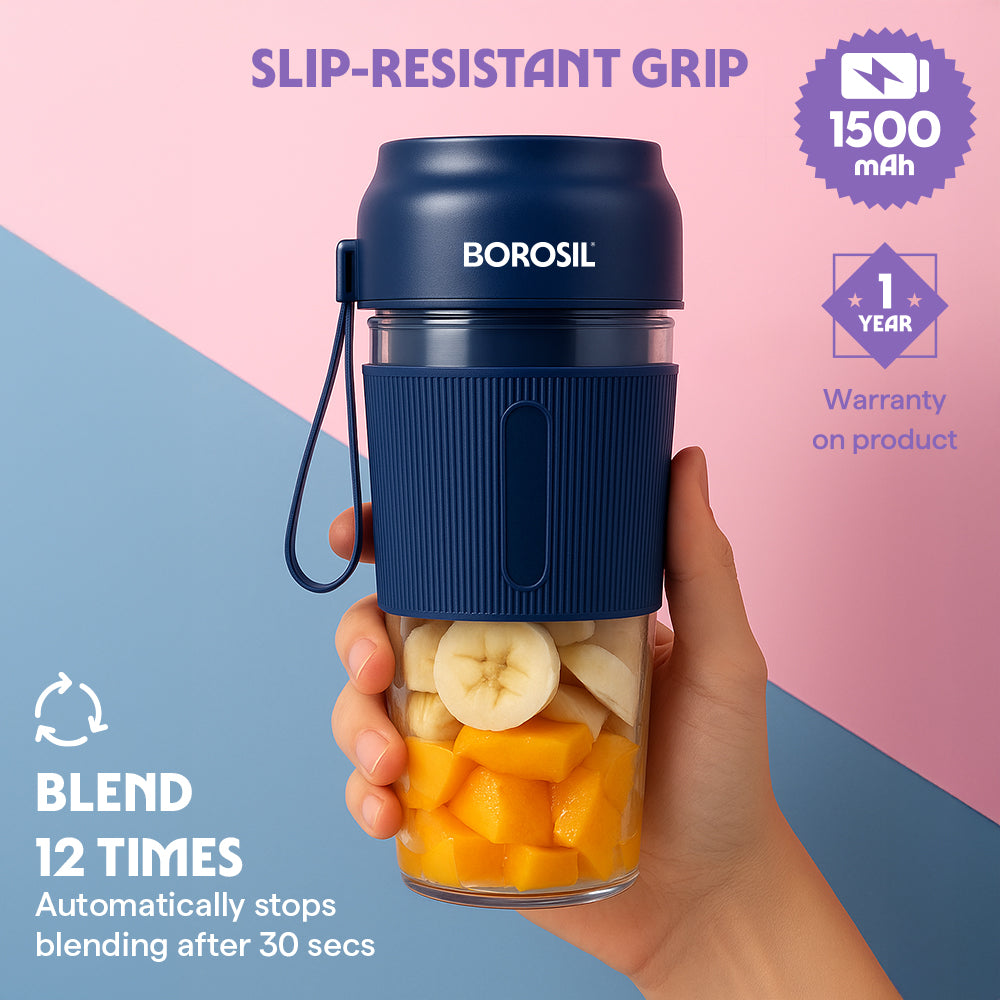 Nutrigrip Portable Blender, Blue, 40 W