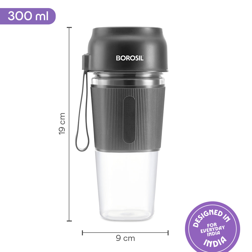 Nutrigrip Portable Blender, Grey, 40 W
