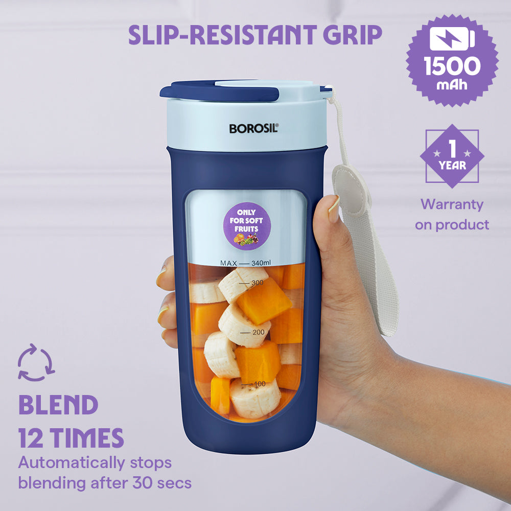 Nutrisip Portable Blender, Blue, 40 W