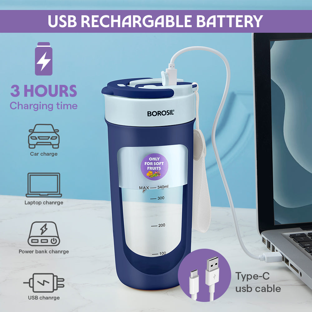 Nutrisip Portable Blender, Blue