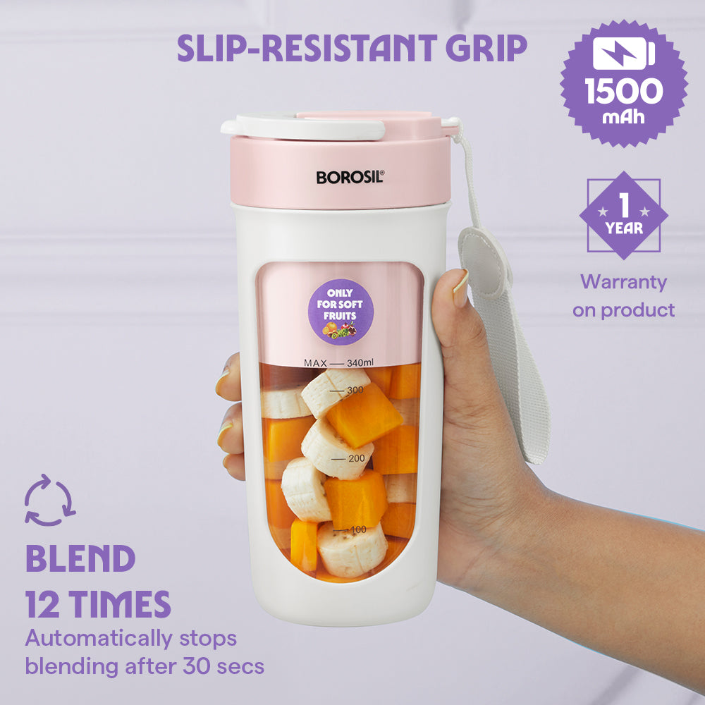 Nutrisip Portable Blender, Pink, 40 W