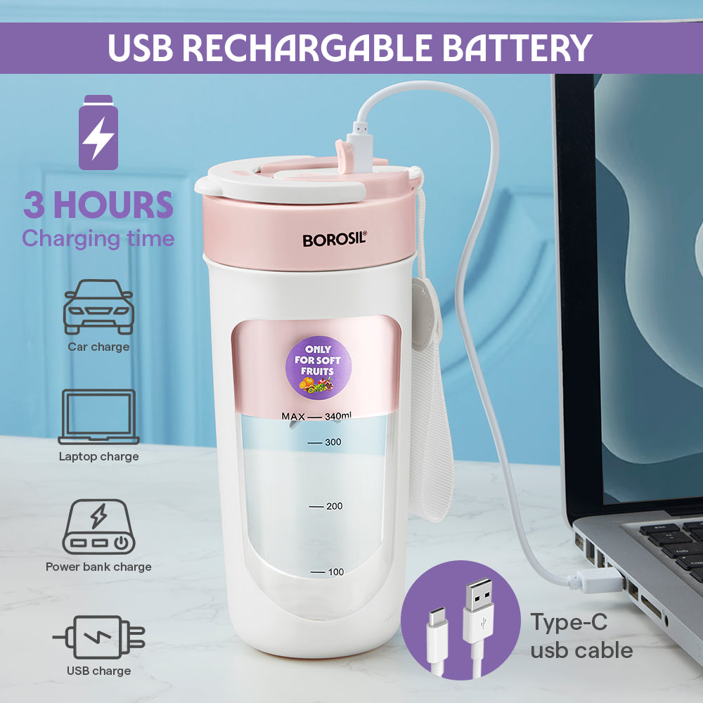 Nutrisip Portable Blender, Pink