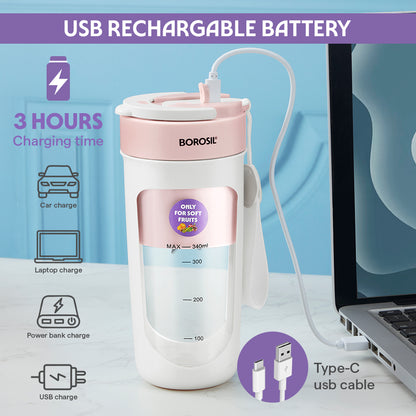 Nutrisip Portable Blender, Pink