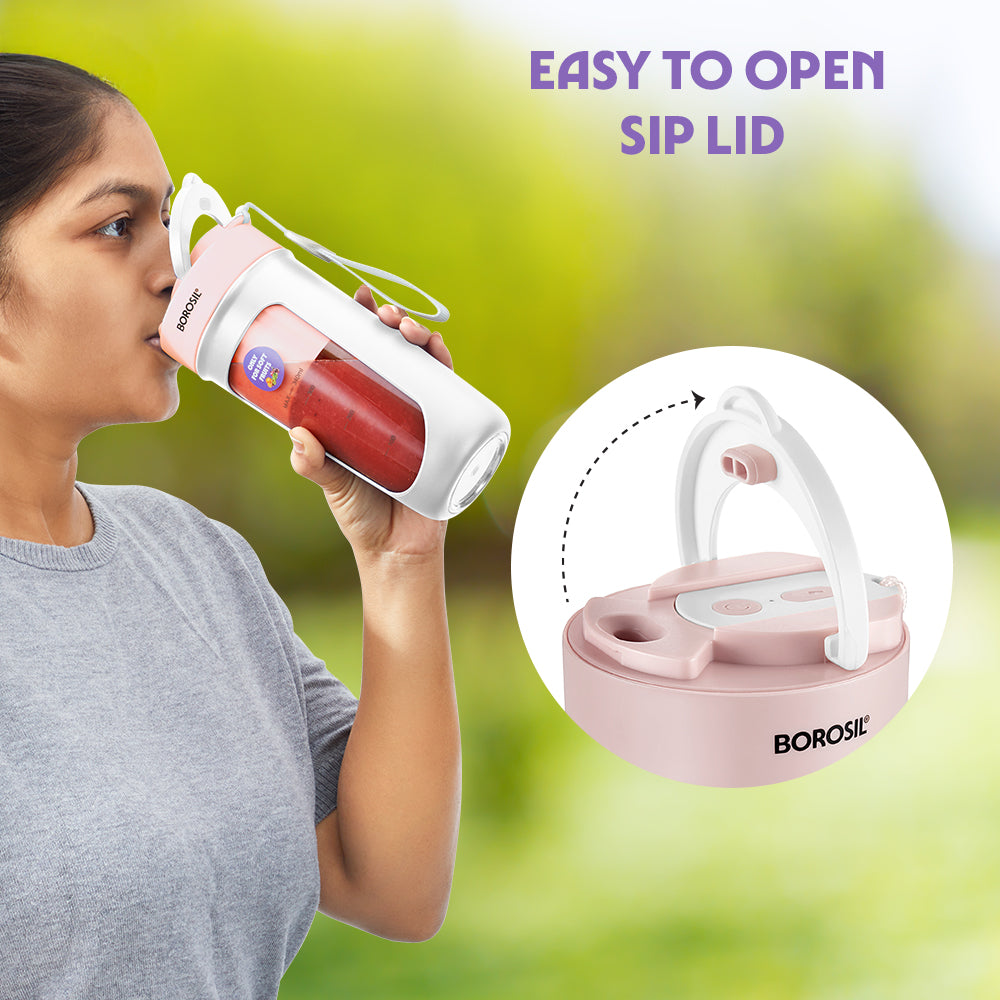 Nutrisip Portable Blender, Pink, 40 W