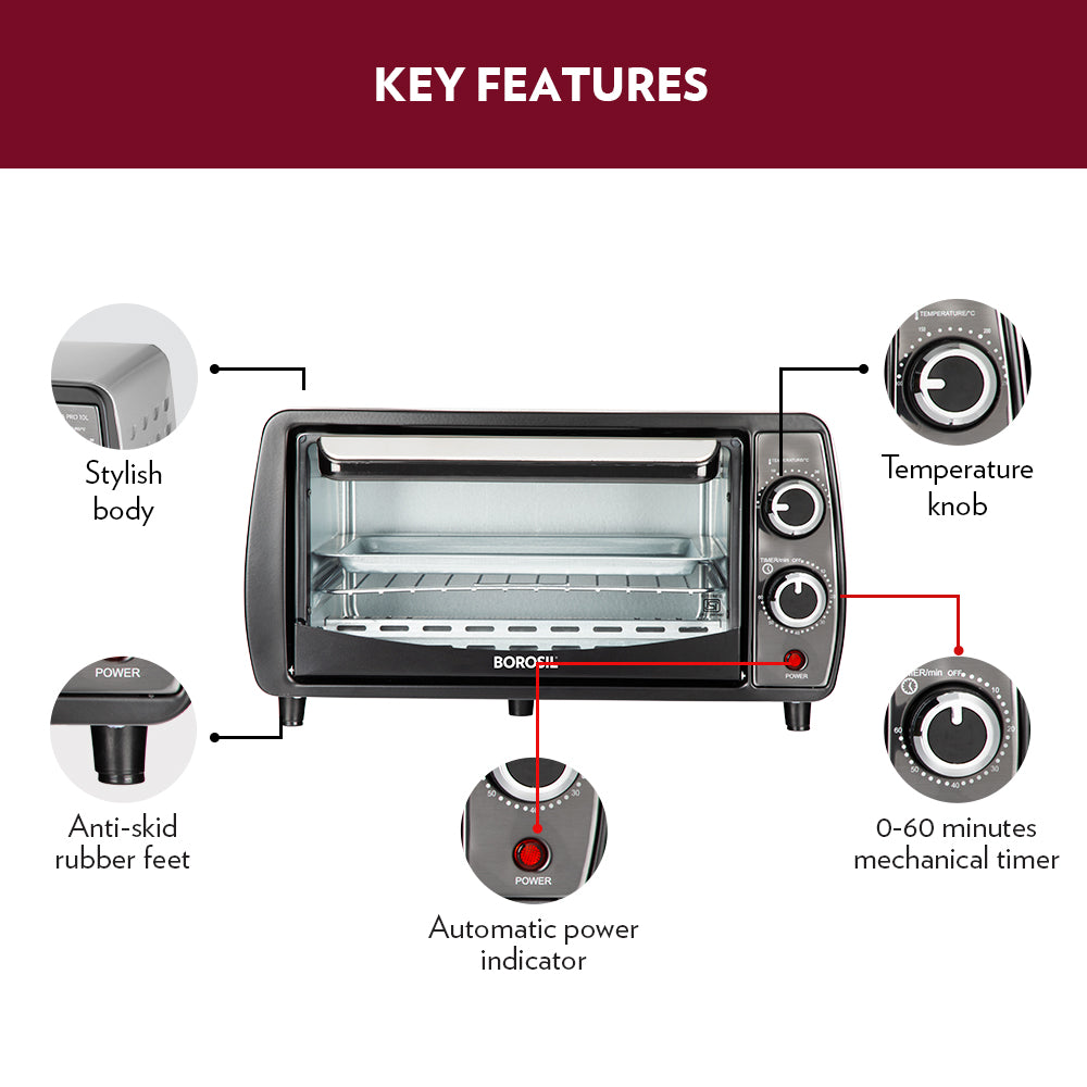 Buy Prima Pro 10L Oven Toaster Griller 1000W at Best Price Online in ...