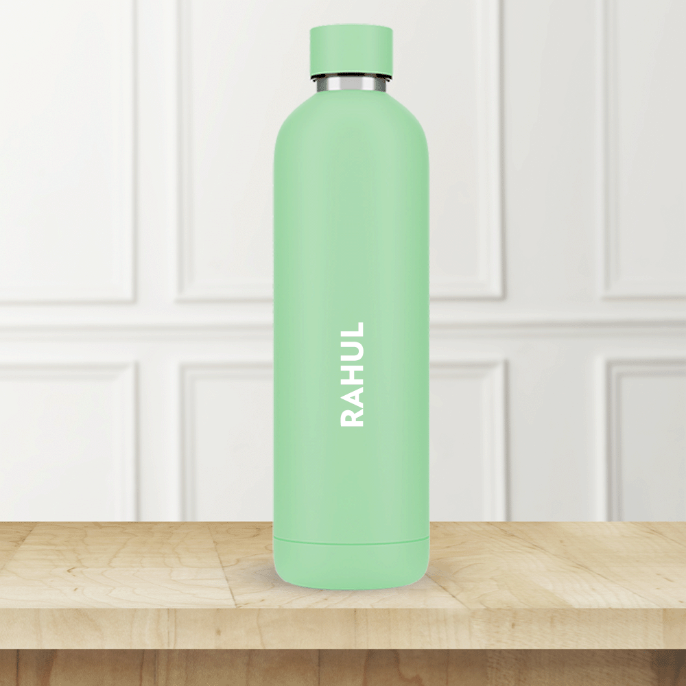 Personalised Pacific Vacuum Insulated Bottle, Light Green