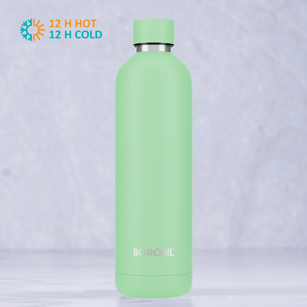 Borosil Pacific Insulated Bottle, Light Green, 700ml, 700ml