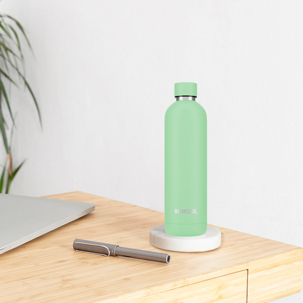 Borosil Pacific Insulated Bottle, Light Green, 700ml, 700ml