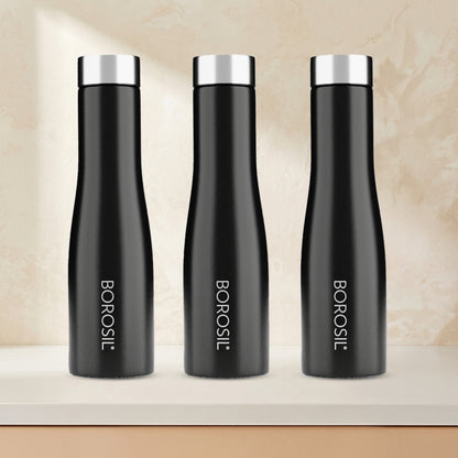 Swan SS Single Wall Bottle Set, Black