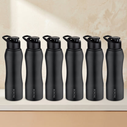Grip n Sip Single Wall Bottle Set, Black
