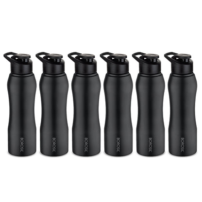 Grip n Sip Single Wall Bottle Set, Black